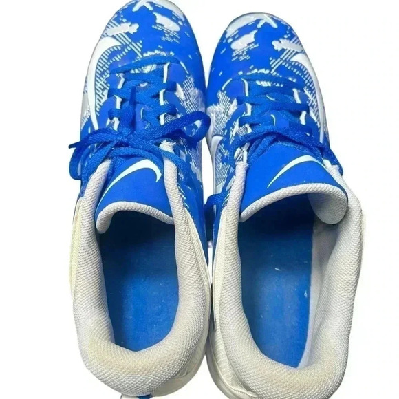 Nike Vapor Untouchable Shark 3 Cleats 12 Blue Gray White Fastflex - Picture 7 of 12